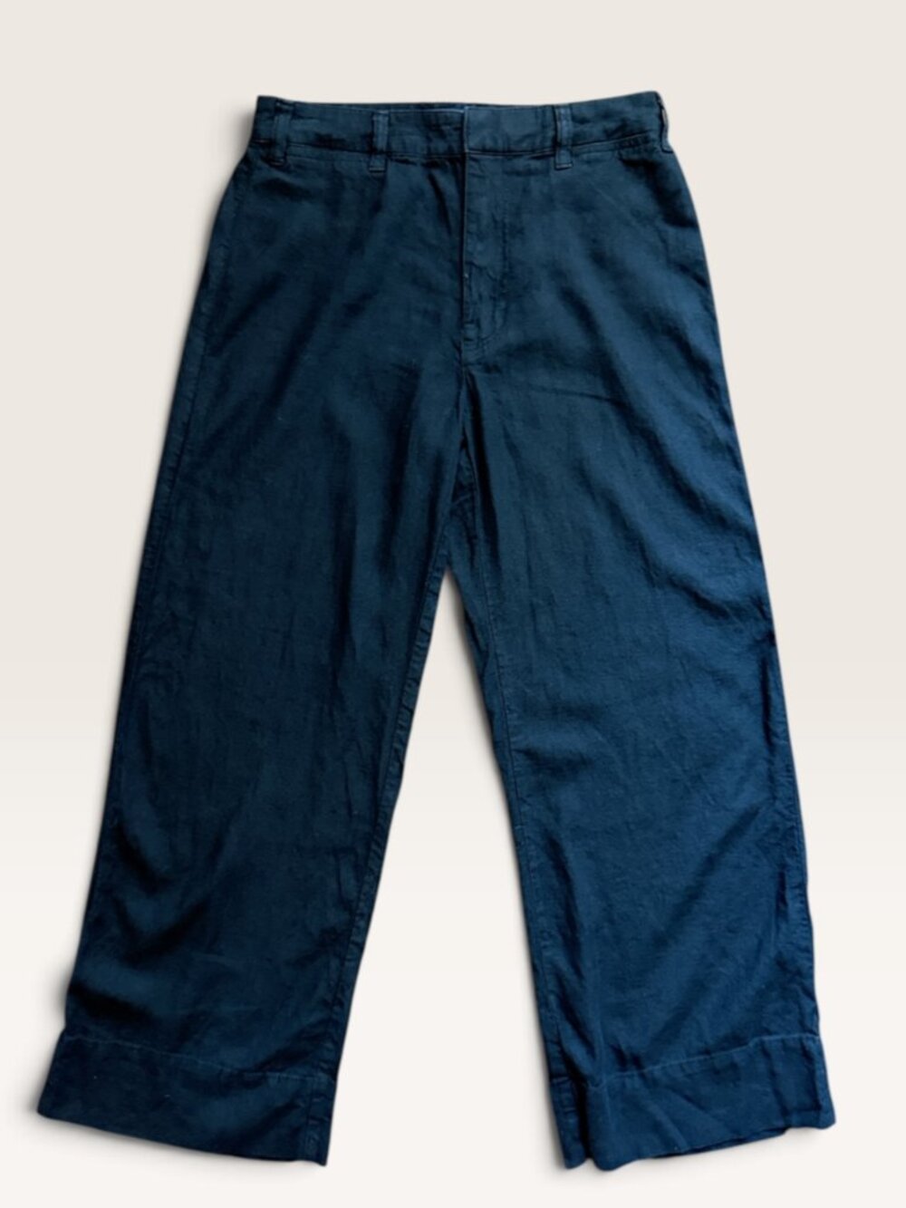 Abercrombie & Fitch Annie Linen Wide Leg Crop Pants